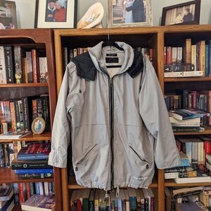 BOGNER sport grey and black hooded outer shell sz 12 nwot